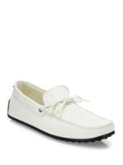 Tod's Pebbled Calfskin Leather Driver Loafers