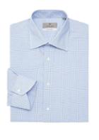 Canali Graph Check Cotton Dress Shirt