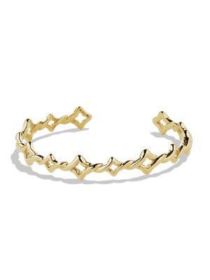 David Yurman Venetian Quatrefoil Cuff Bracelet In Gold
