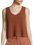 Vince Solid Ribbed Tank
