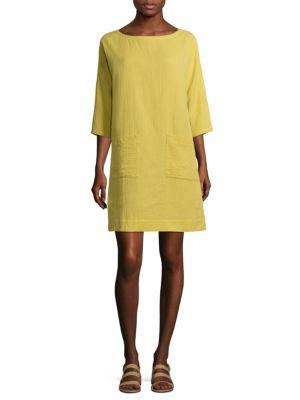 Eileen Fisher Organic Cotton Boatneck Tunic Dress