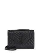Saint Laurent Quilted Leather Logo Crossbody