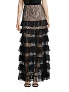 Alexis Vicky Long Tiered Lace Skirt