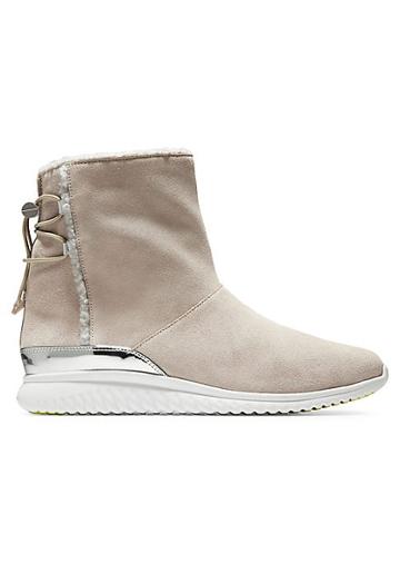 Cole Haan Studio Grand Faux Shearling-lined Suede Ankle Boots