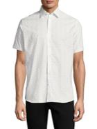 Patrick Assaraf Short Sleeve Button Down Cotton Shirt