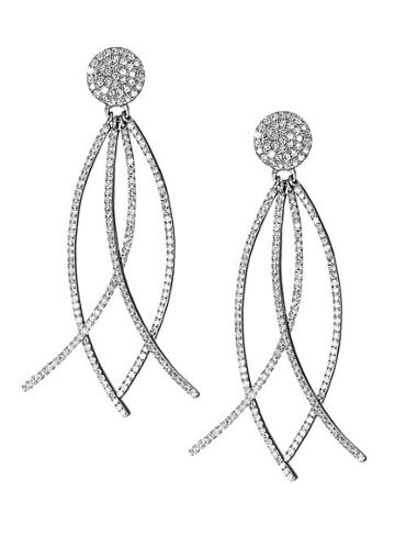 Nina Gilin Diamond Arc Drop Earrings