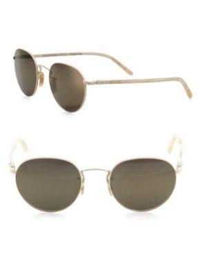 Oliver Peoples Hassett 52mm Round Sunglasses