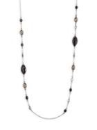 Bavna Black Spinel & Diamond Necklace