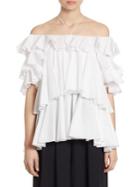Tome Off-the-shoulder Tiered Blouse