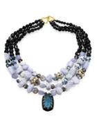 Alexis Bittar Elements Lace Agate & Crystal Three-strand Necklace