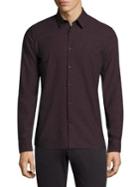 J. Lindeberg Daniel Slim-fit Button-down Cotton Dress Shirt