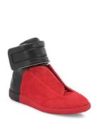 Maison Margiela Colorblock Calf Leather High-top Sneakers