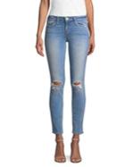 True Religion Mid-rise Halle Caballo Distressed Super Skinny Jeans