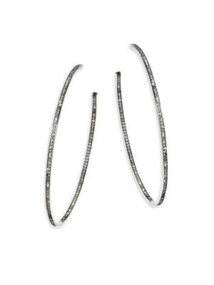 Nina Gilin Diamond Hoop Earrings/2.5