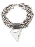 Alexis Bittar Multi-strand Faux-pearl Pendant Neckacle
