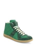 Maison Margiela Replica Leather & Suede Mid-top Sneakers
