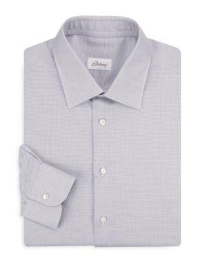 Brioni Regular-fit Line Cotton Dress Shirt