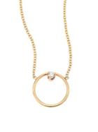 Zoe Chicco Diamond & 14k Yellow Gold Circle Necklace