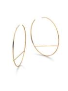 Lana Jewelry Wire Eclipse Hoop Earrings
