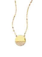 Lana Jewelry Flawless Illusion Disc Diamond & 14k Yellow Gold Pendant Necklace