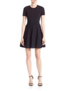 Milly Textured Pointelle Fit & Flare Dress