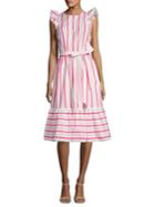 Kate Spade New York Stripe Cotton Poplin Midi Dress