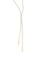 Zoe Chicco 14k Yellow Gold Two-bar Lariat Necklace