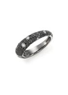 Kwiat Cobblestone Black/white Diamond & 18k White Gold Band Ring