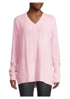 Saks Fifth Avenue Collection Cashmere Cable Knit V-neck Sweater