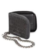 Jimmy Choo Croc-embossed Leather Chain Wallet