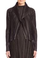 Pleats Please Issey Miyake Pleated One-button Jacket