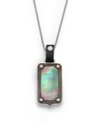 Stephen Webster Plated Sterling Silver & Mother-of-pearl Dog Tag Pendant