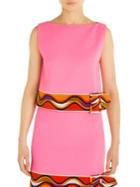 Emilio Pucci Wool And Silk Belted Top