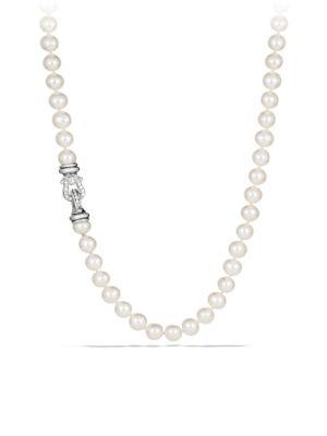 David Yurman Pearl Necklace With Diamonds
