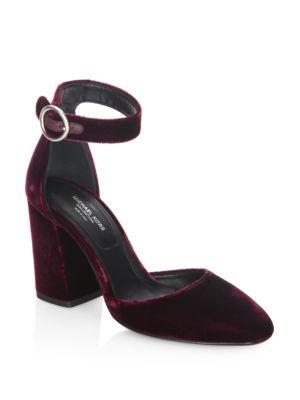 Michael Kors Collection Rena Velvet Ankle Strap Sandals