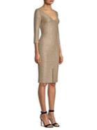 St. John Sequin-knit Fitted Dress
