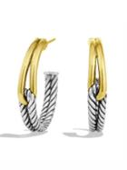 David Yurman Labyrinth Hoop Earrings With Gold