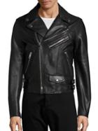 Burberry Flinton Classic Leather Moto Jacket