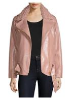 Milly Crinkle Faux Leather Jacket