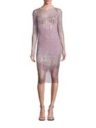 Pamella Roland Sequin & Crystal Embellished Dress