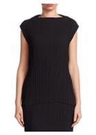 Saks Fifth Avenue Collection Funnelneck Pleated Top