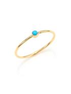 Zoe Chicco Turquoise & 14k Yellow Gold Ring