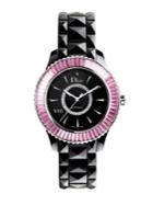 Dior Dior Viii Diamond, Pink Sapphire, Diamond & Black Ceramic Bracelet Watch