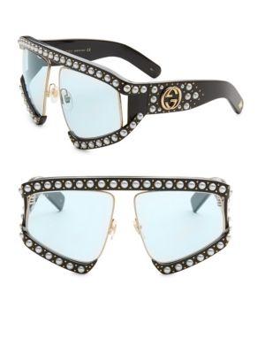 Gucci Pearl Studded Butterfly Sunglasses