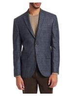 Saks Fifth Avenue Collection Plaid Bamboo Sportcoat