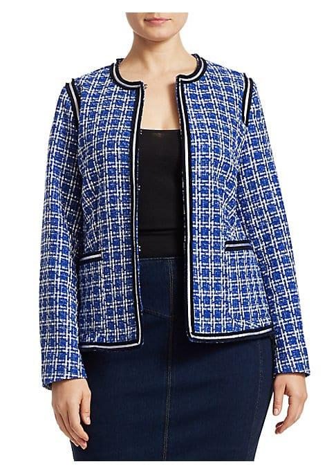 Marina Rinaldi, Plus Size Marina Sport Calamaio Tweed Jacket