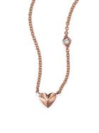 Sydney Evan Diamond & 14k Rose Gold Mini Heart Charm Necklace