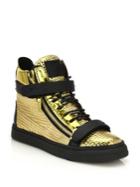 Giuseppe Zanotti Quilted Double Bar High-top Sneakers