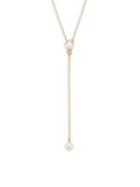 Zoe Chicco White Diamond, 4mm Freshwater Pearl & 14k Yellow Gold Necklace