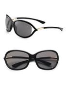 Tom Ford Eyewear Jennifer 61mm Polarized Oval Sunglasses